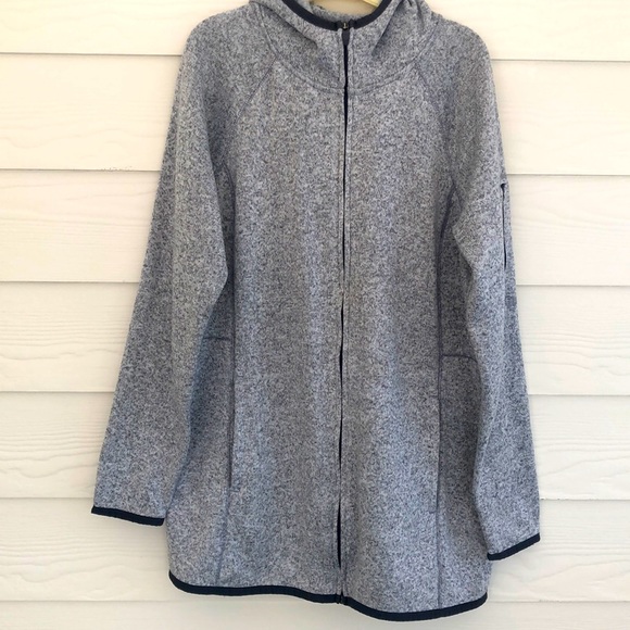 tek gear Tops Tek Gear Longer Length Gray Hooded Jacket Poshmark